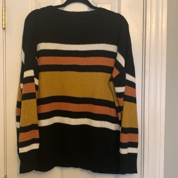 Doe & Rae Multi-Color Pullover Crew Neck Sweater Size L - Picture 4 of 8